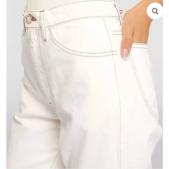 Never worn! Frame Denim Women's Cream Straight Leg Jeans | Size 31 - Picture 3 of 10